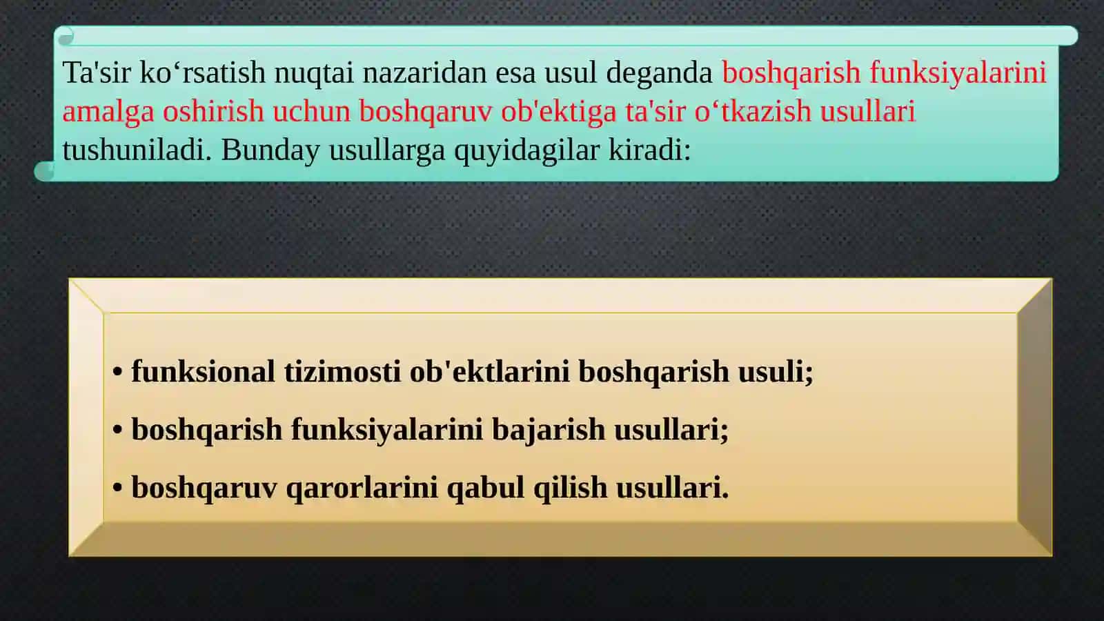 BOSHQARUV USULLARI 4
