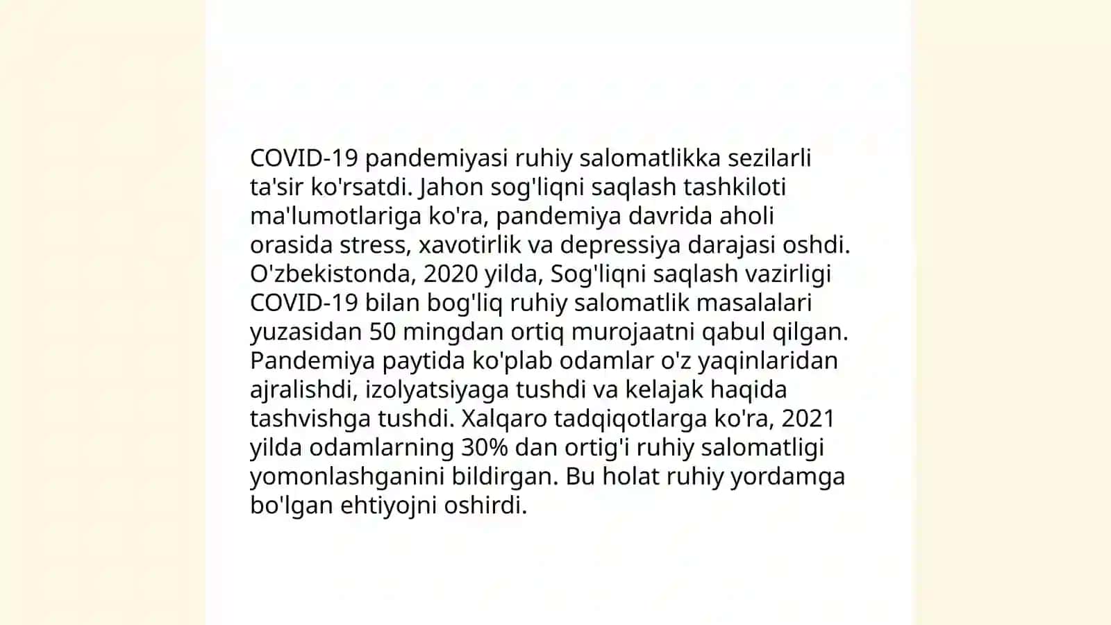Tibbiy psixologiya fanidagi bugungi kun yangiliklari 4