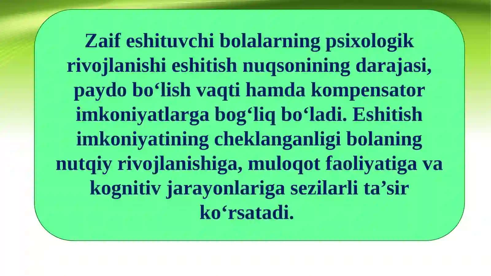 Zaif eshituvchi bolalarni inklyuziv ta’limga tayyorlashning psixologik va ijtimoiy jihatlari 4