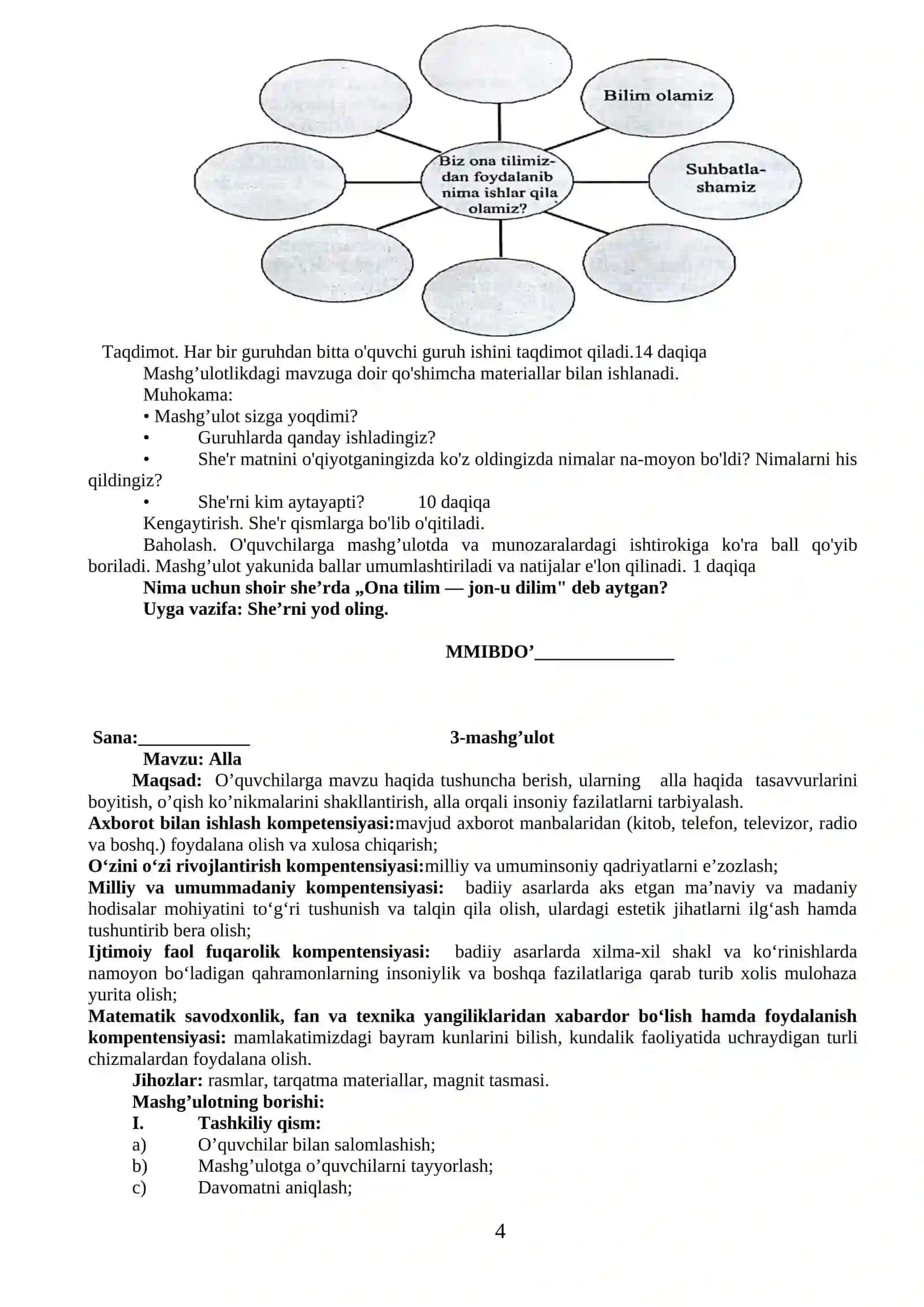 O'quv mashg'uloti: Vatan mo‘tabardir 4