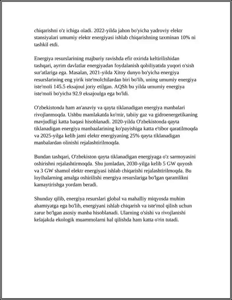 Energiya Resurslari 4