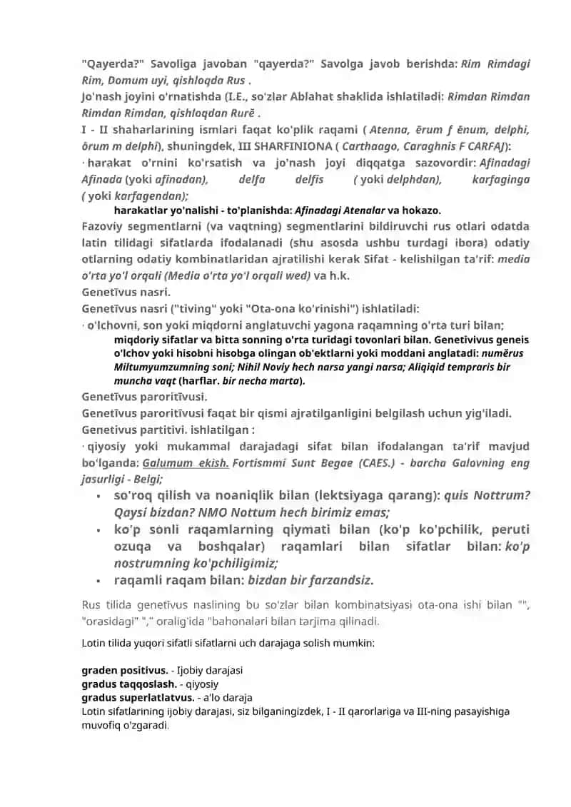 Sifatlarni taqqoslash darajasi 4