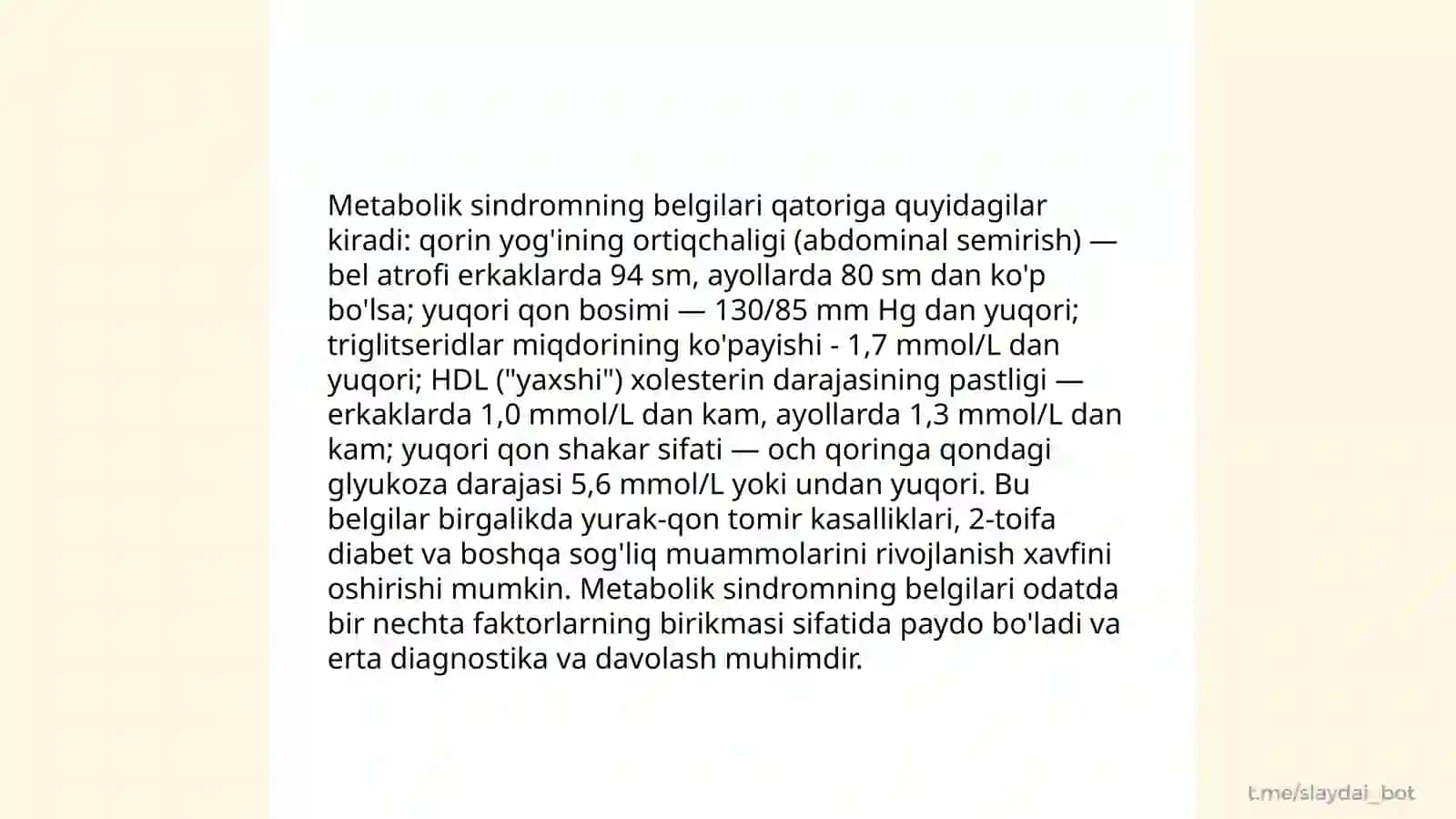 Metabolik sindrom 4