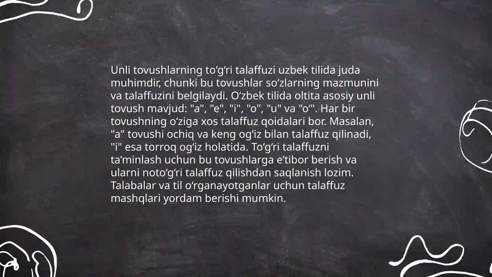 O'zbek tilining orfoepiyasi va asosiy imlo qoidalari 4