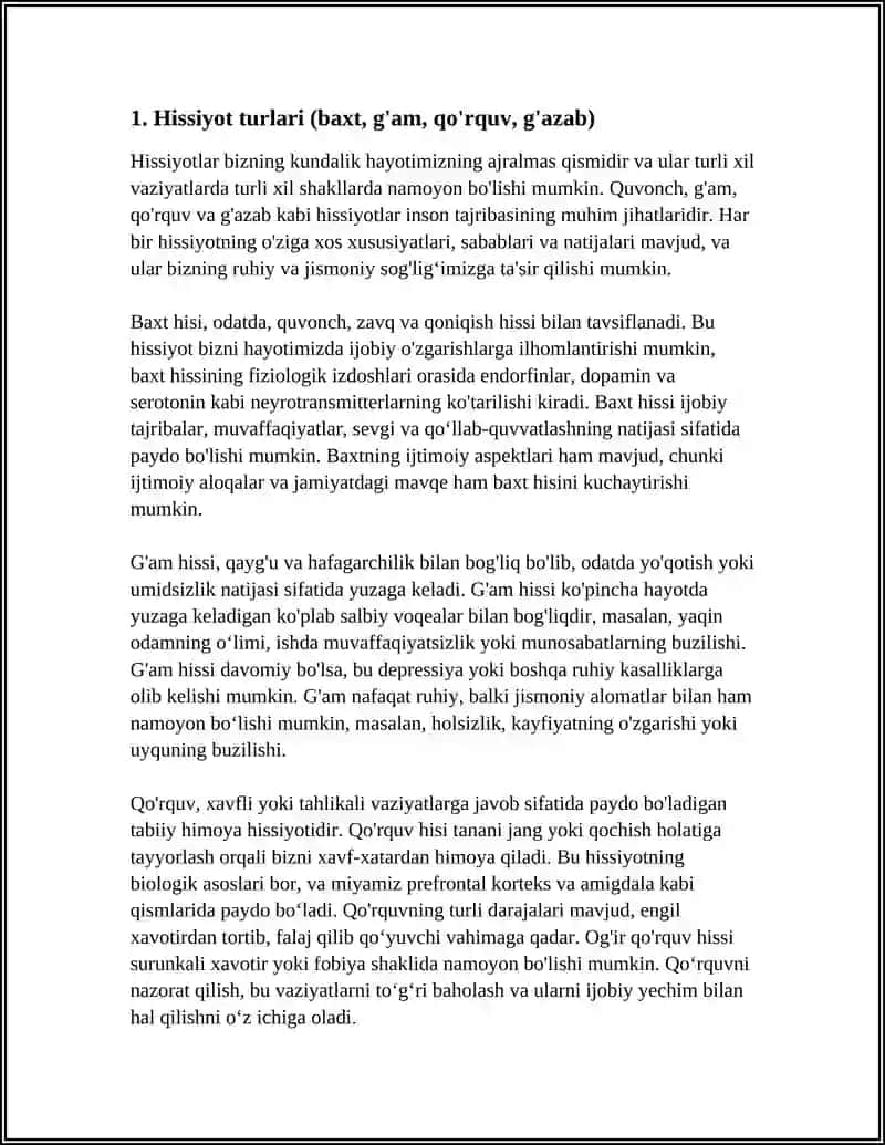 HISSIYOT O‘qitish 4
