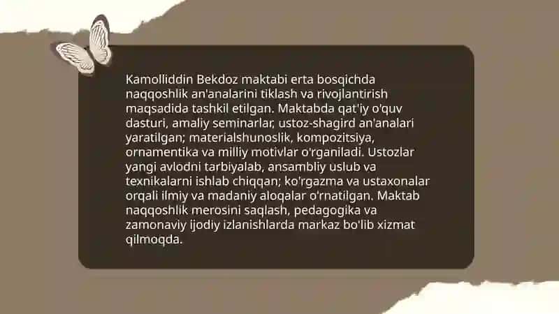 Kamolliddin Bekdoz va uning naqqoshlik maktabi 4