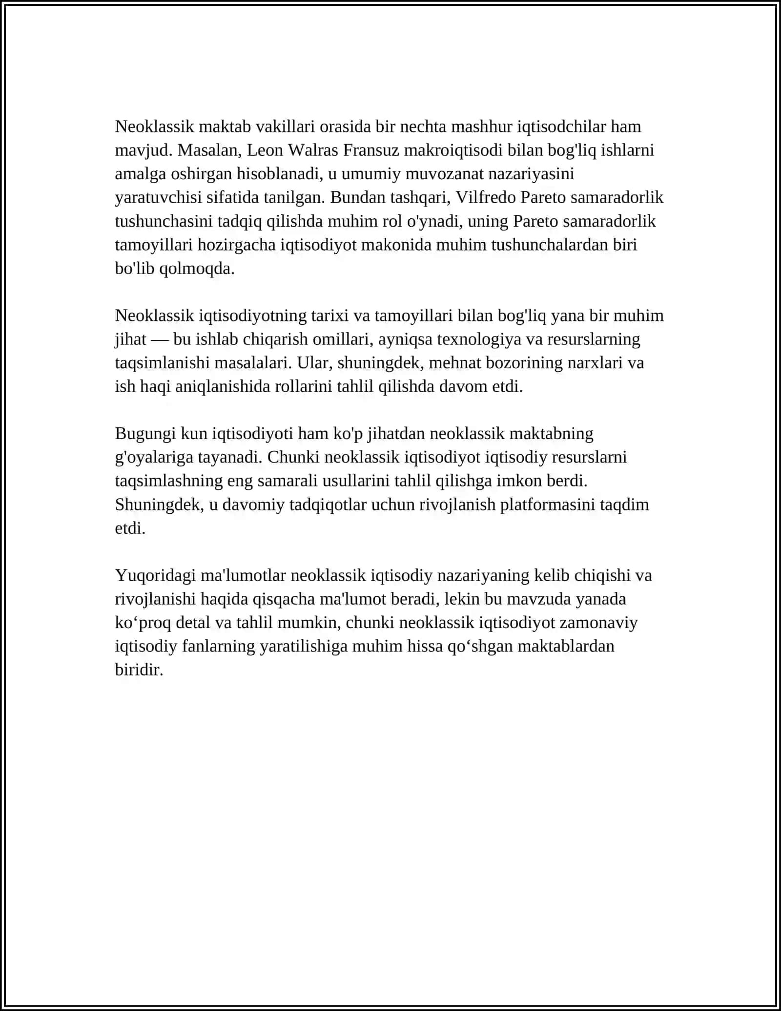 NEOKLASSIK MAKTAB IQTISODIY QARASHLARI 4