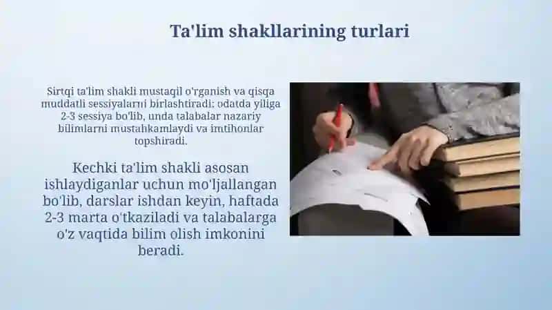Ta'lim shakllari va mazmuni 4