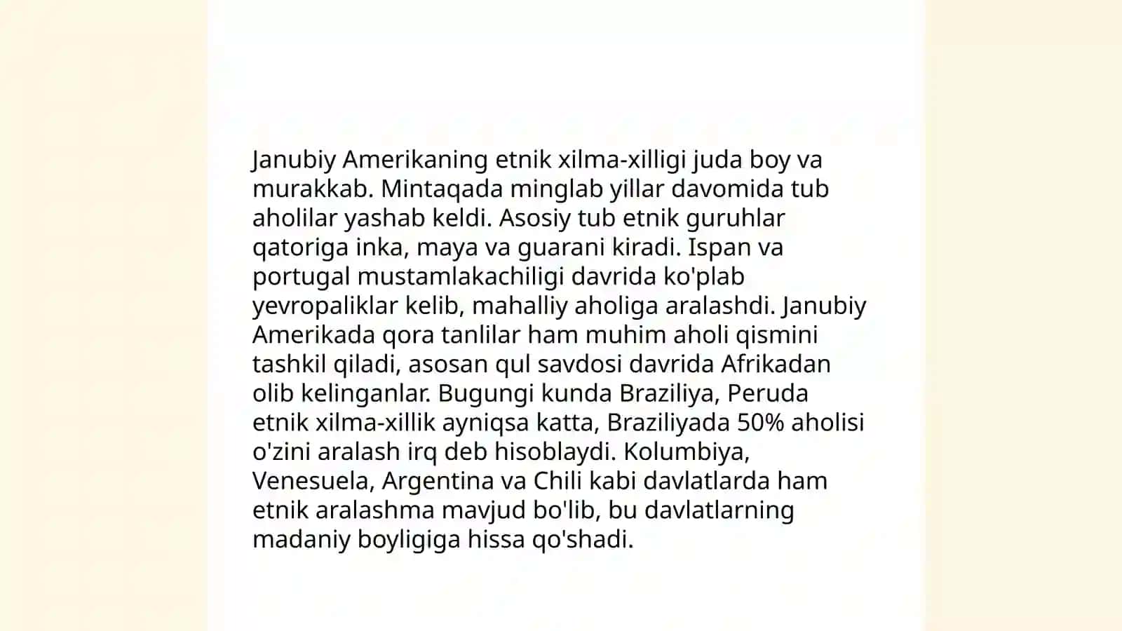 Janubiy Amerika xalqlari etnologiyasi 4