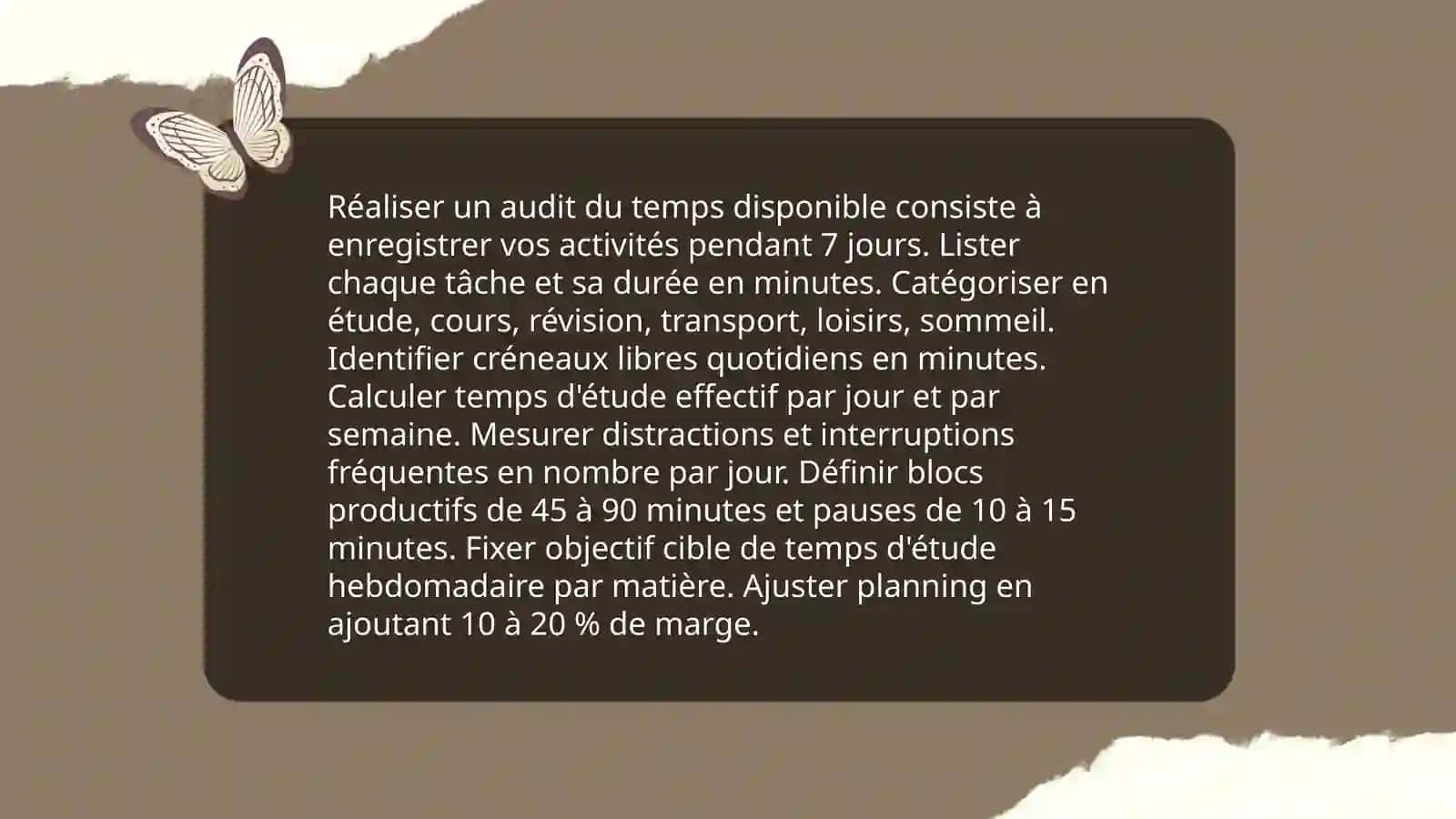 Créer un plan d’études hebdomadaire personnalisé 4