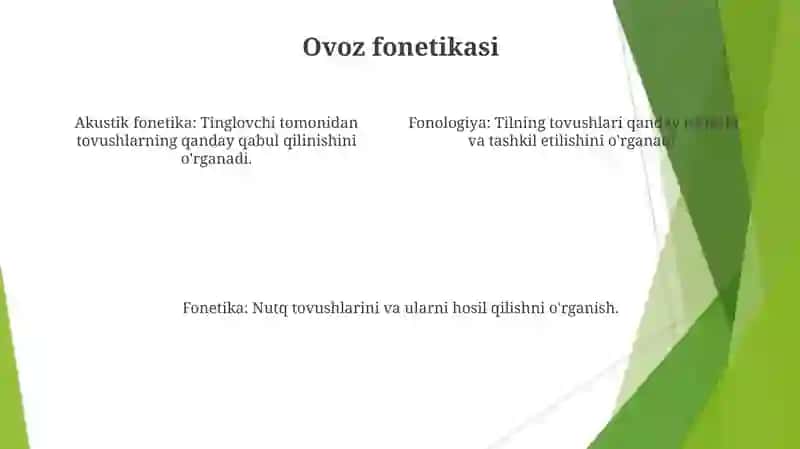 Til Ovozlar: Fonetika 4