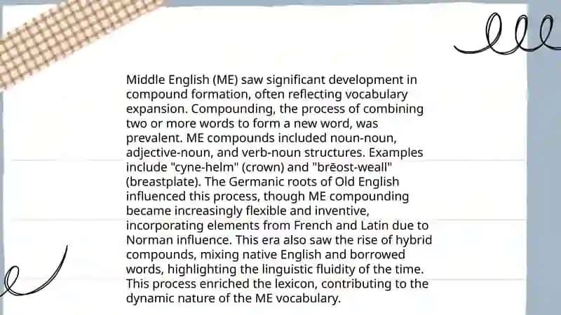 Explore the historical development of compound words in the English language. 4