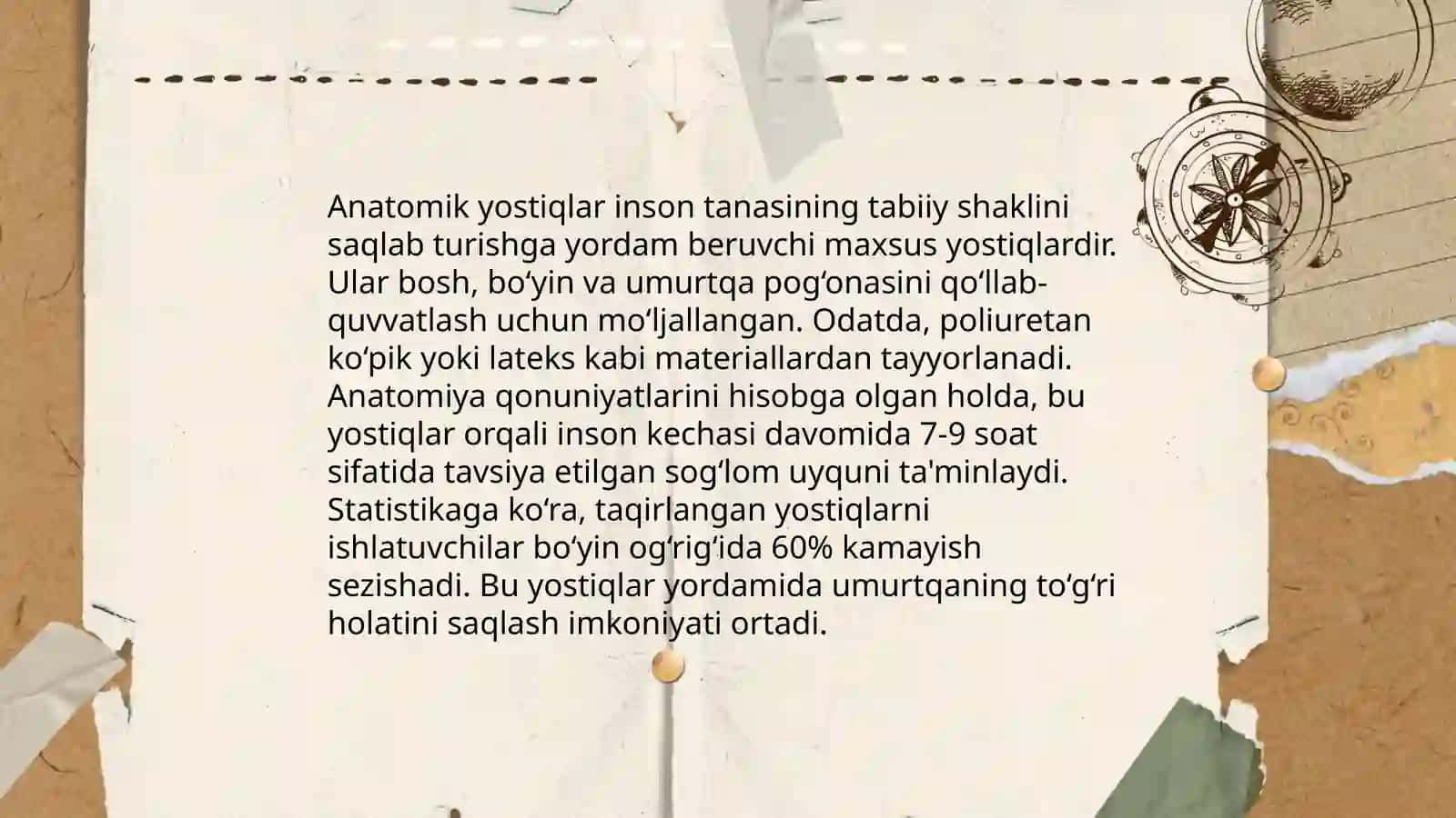Anatomiya usullari. Tana o'qi va satxlari 4