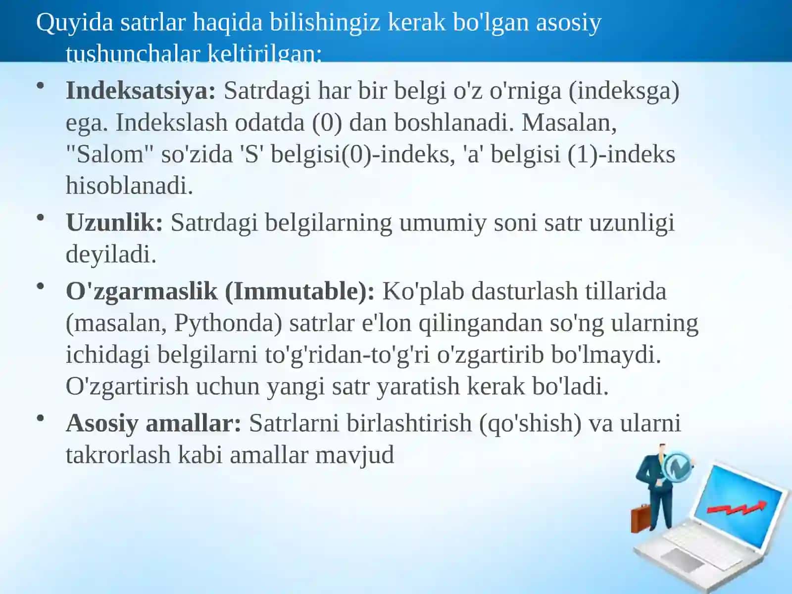 Satr(string)tushunchasi 4