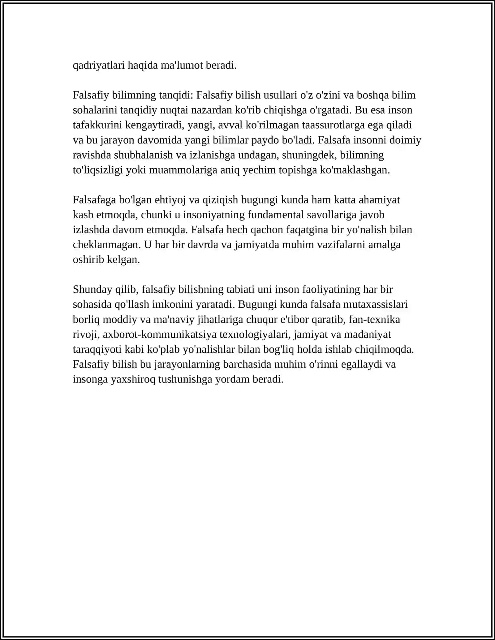 FALSAFADA XAQIQAT MUOMOSI 4