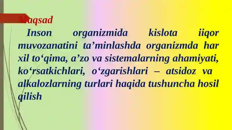 Kislota ishqor muvozanatining buzilishi 4