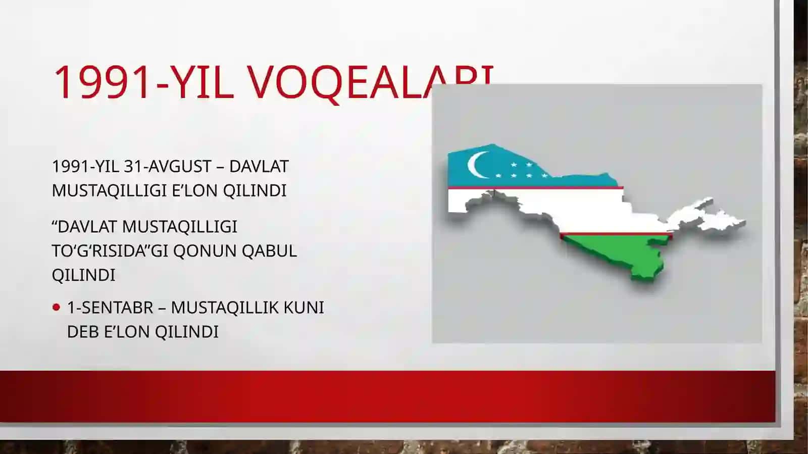 Mustaqil O'zbekiston Respublikasining Tashkil Topishi va Uning ahamiyati 4