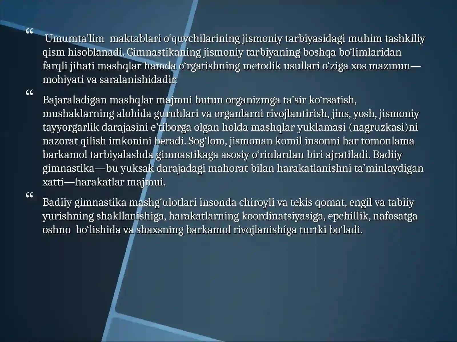 Badiy gimnastika va musiqaviy tarbiyaning bog`liqligi 4