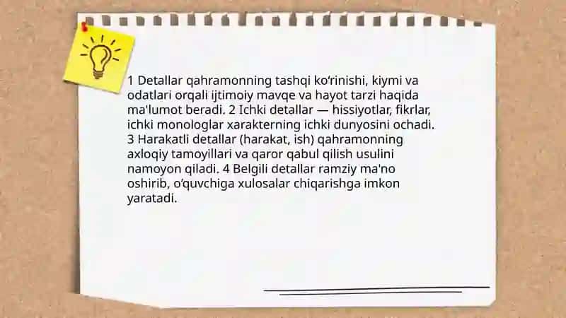 Badiiy asarda detal mavzusi 4