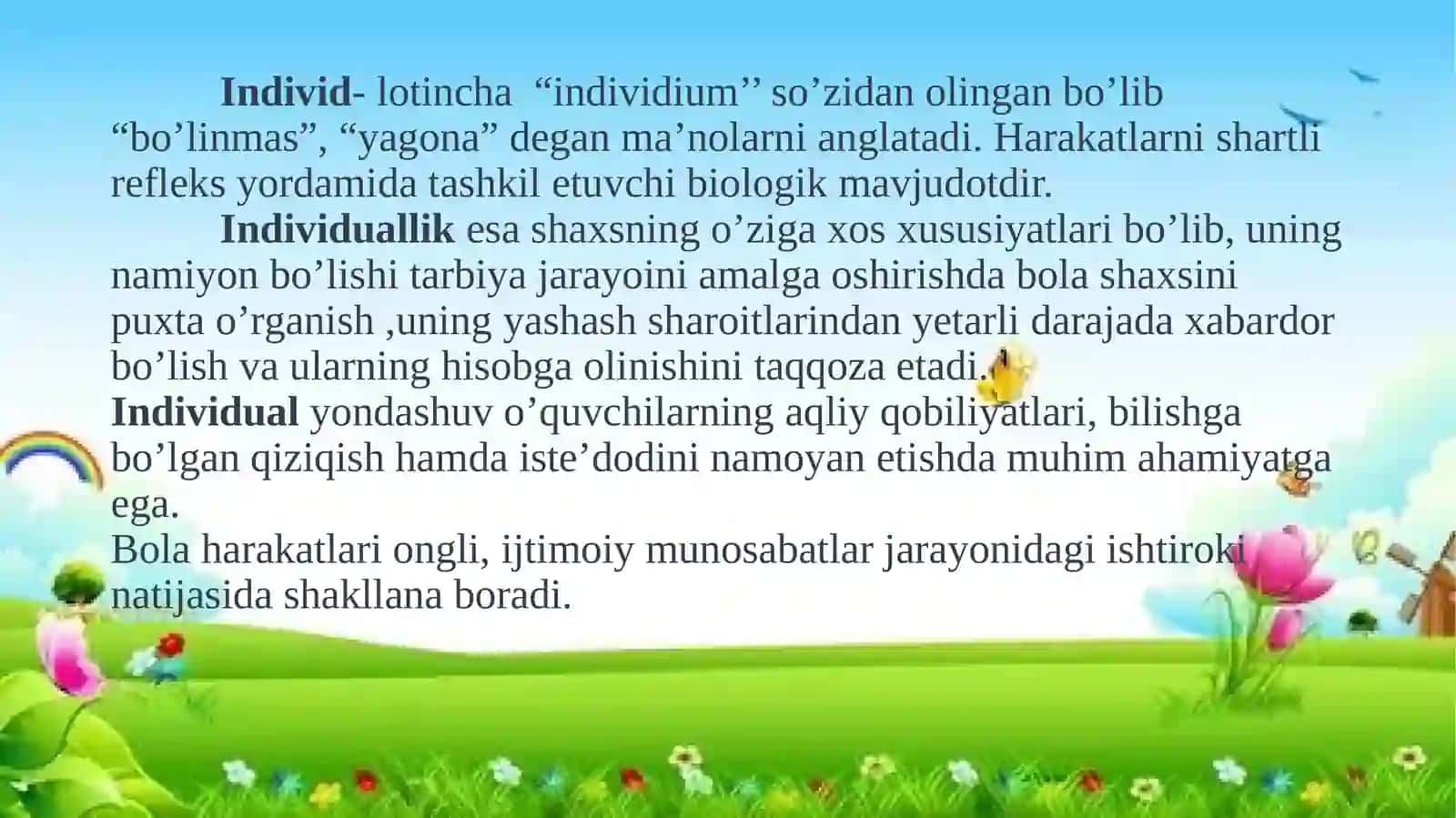 Shaxsning rivojlanishi, tarbiyasi va ijtimoyilashuvi 4