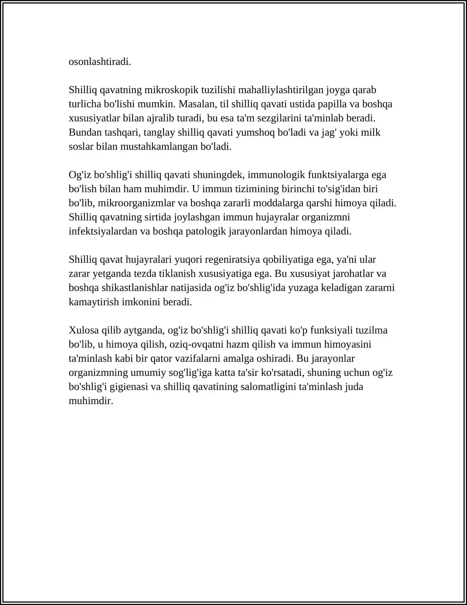 OGIZ BO'SHLIG' I SHILLIQ QAVATI VA PARADONT KASALLIKLARI. TASNIFI, KLINIKASI, TASHXISI VA DAVOLASH 4