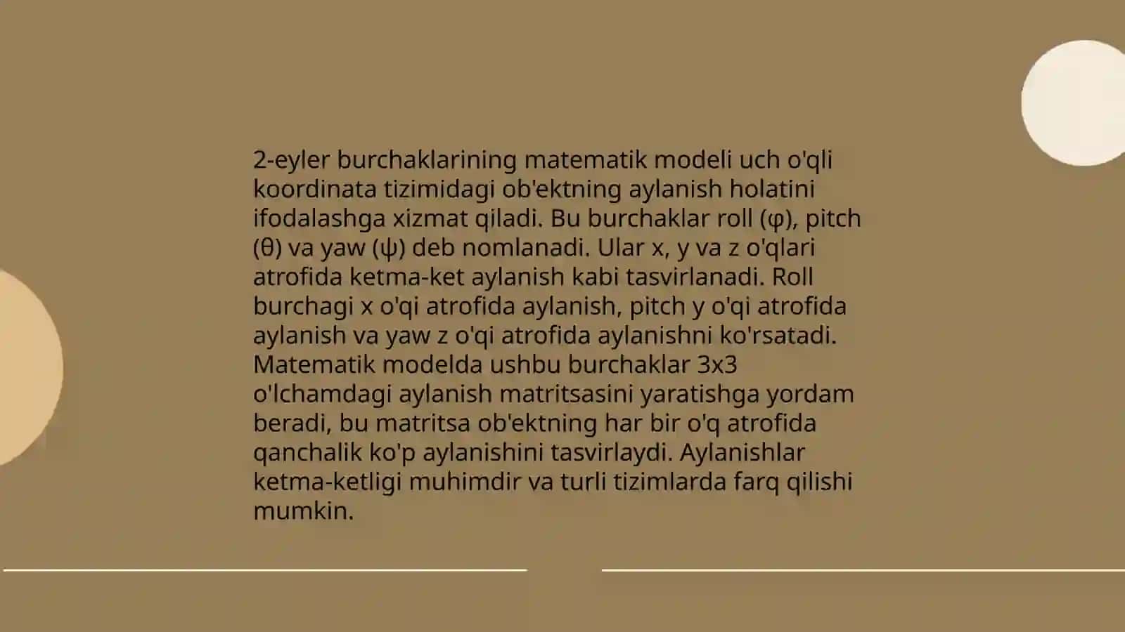 Qo‘zg‘almas nuqta atrofidagi harakati 4
