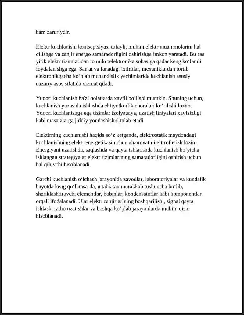 ELEKTIRNINING KUCHLANISHI 4