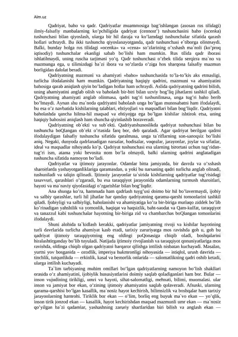 Qadriyatlar falsafasi 4