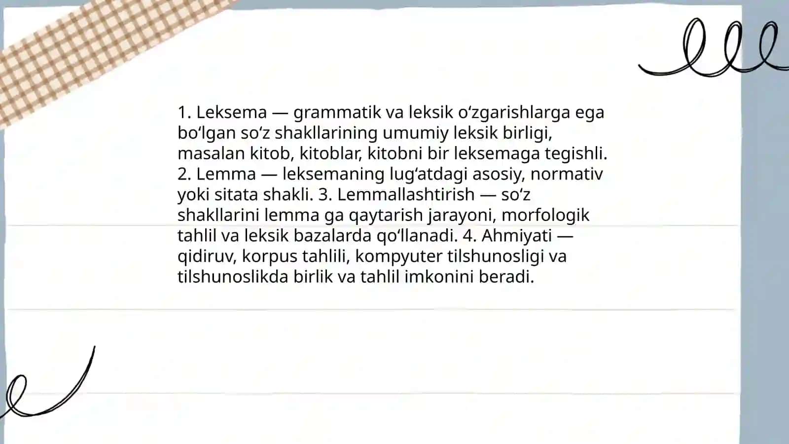 Leksema va so‘z munosabati 4