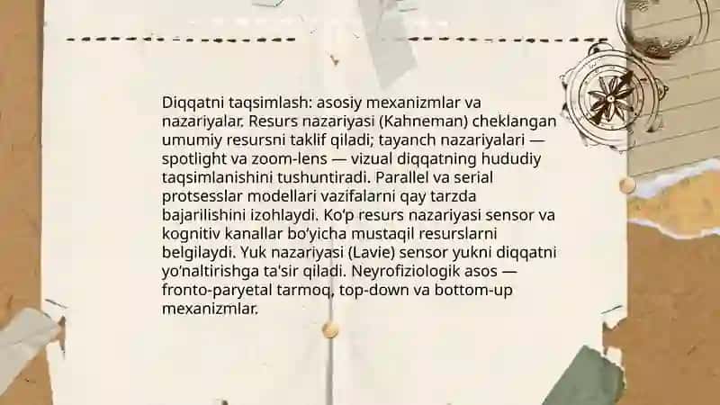 Diqqat ko'lami va taqsimlashi 4
