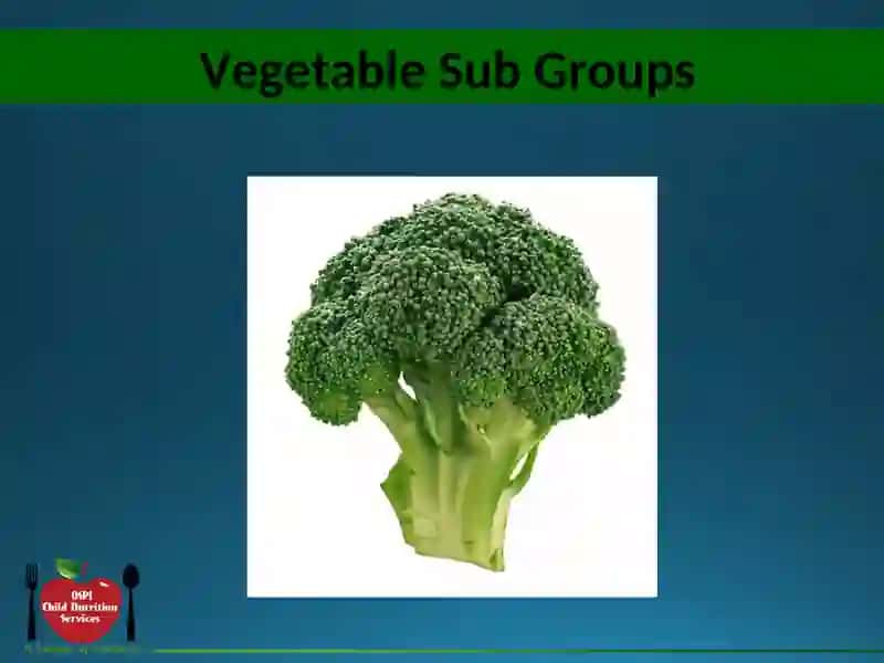 Vegetable Component and Vegetable Sub-Groups Training for School Food Service Staff 4