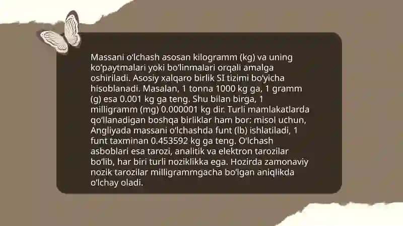 Miqdorlar va ularni oʻlchash 4