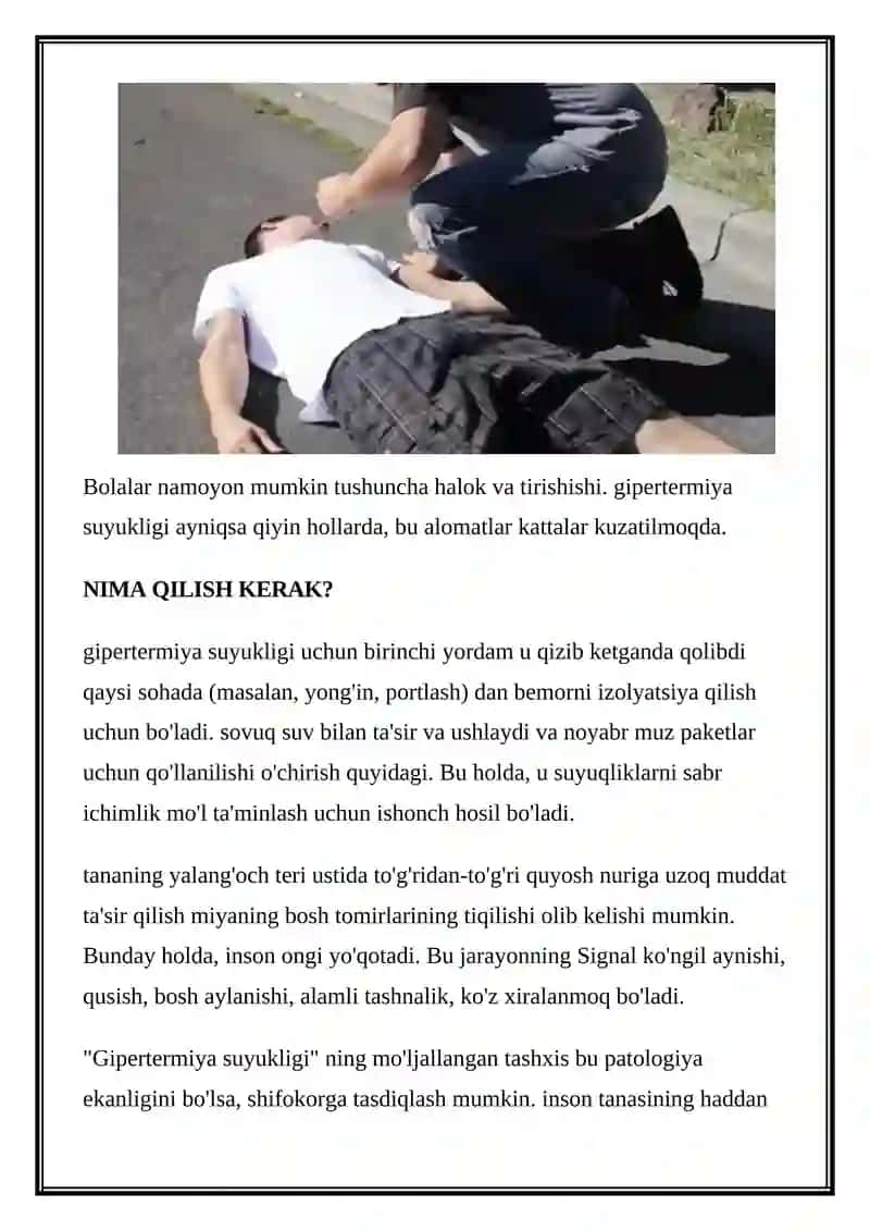 YOMON SIFATLI GIPERTERMIYANI DAVOLASH 4