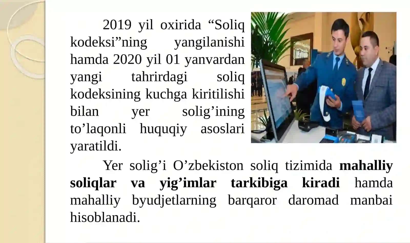 JISMONIY SHAXSLARDAN OLINADIGAN YER SOLIG’I 4