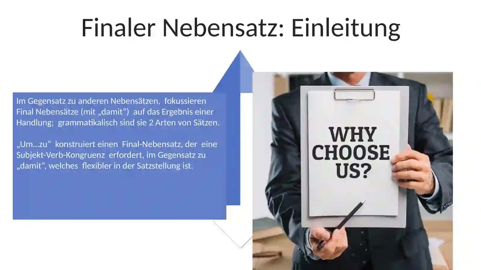 Nebensätze um zu damit 4