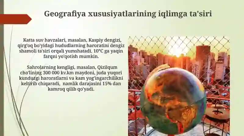 Geografik omillarning iqlimga ta'siri 4