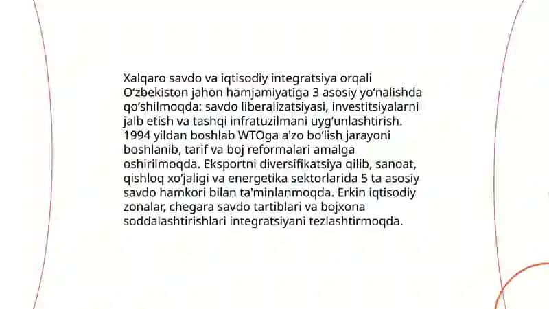 Oʻzbekiston va jahon hamjamiyatiga qo'shilish 4