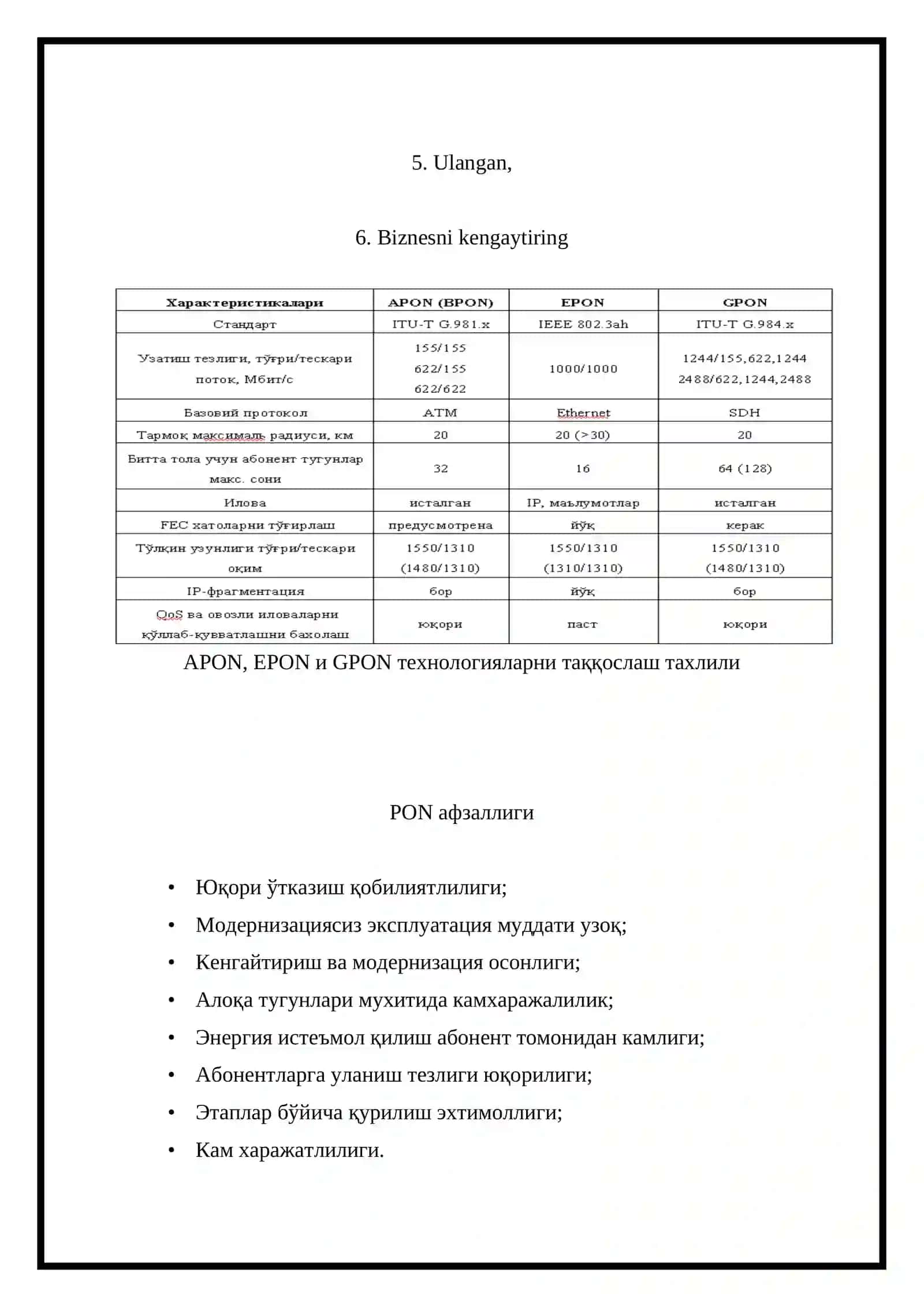 APON texnologiyasi haqida tushuncha 4