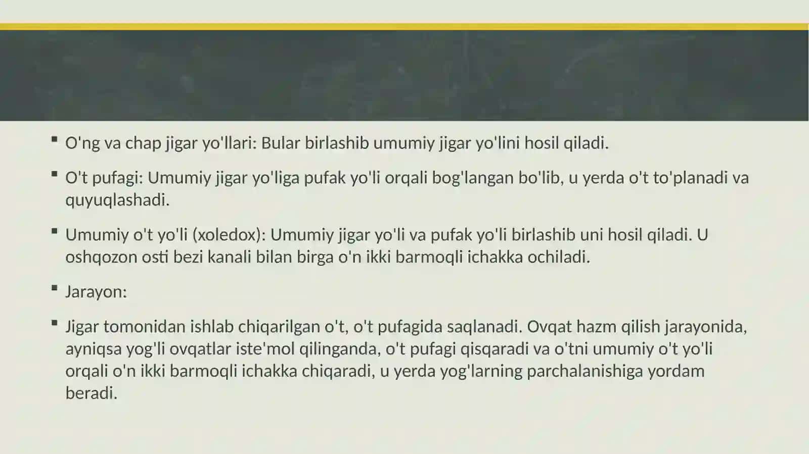 JIGAR VA O’T YO’LLARI QISQACHA ANATOMIYASI 4