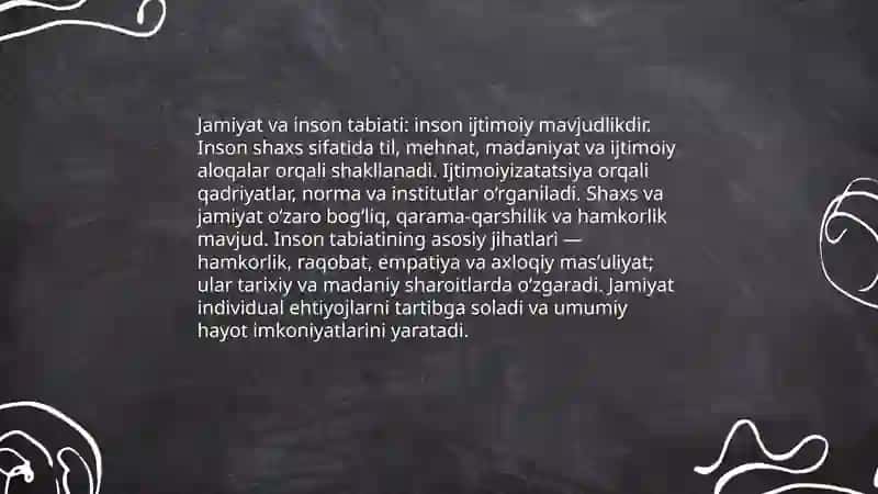 Jamiyat falsafasi 4