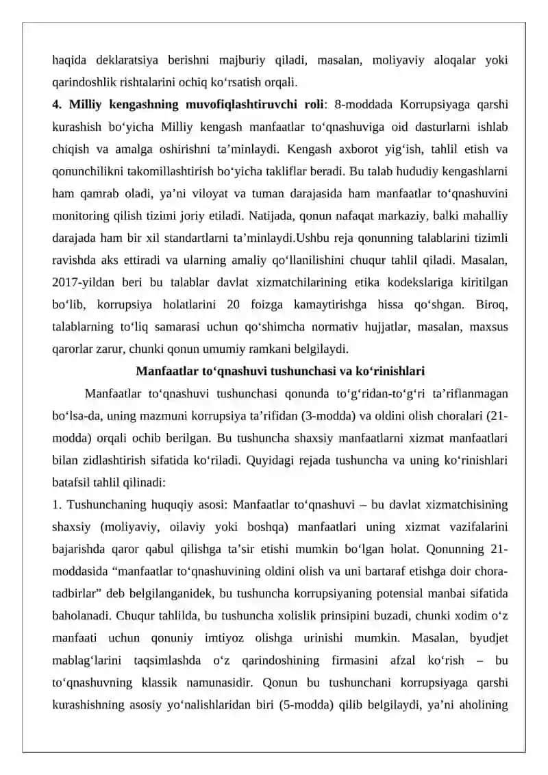 Manfaatlar to‘qnashuvini oldini olishga doir chora-tadbirlar 4