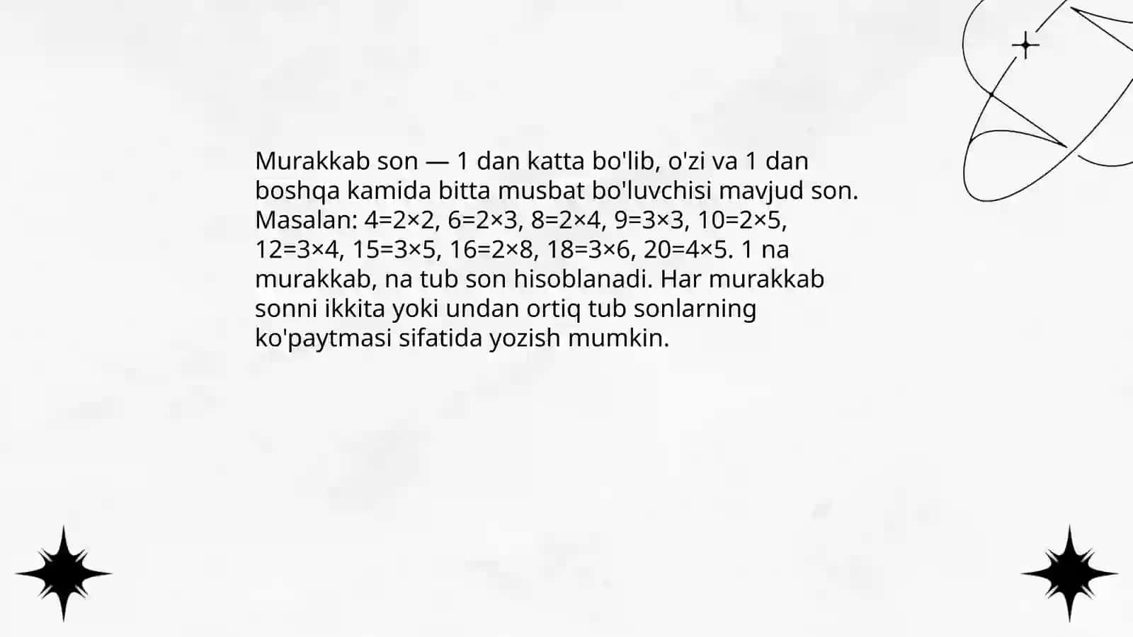 Tub va murakkab sonlar 4
