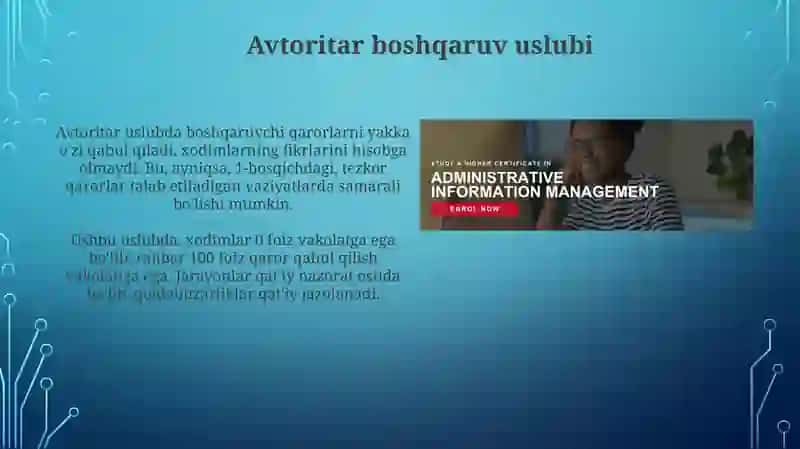 Boshqaruv uslubi 4