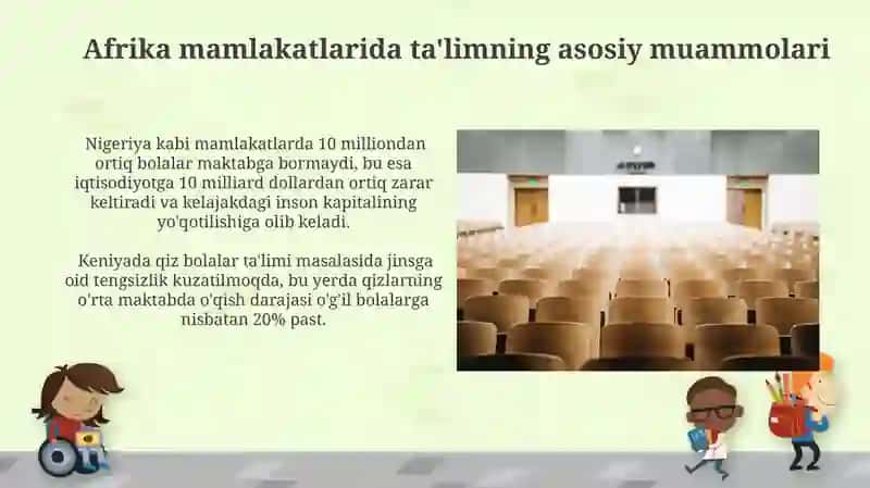 Afrika davlatlari ta'lim muammolari 4