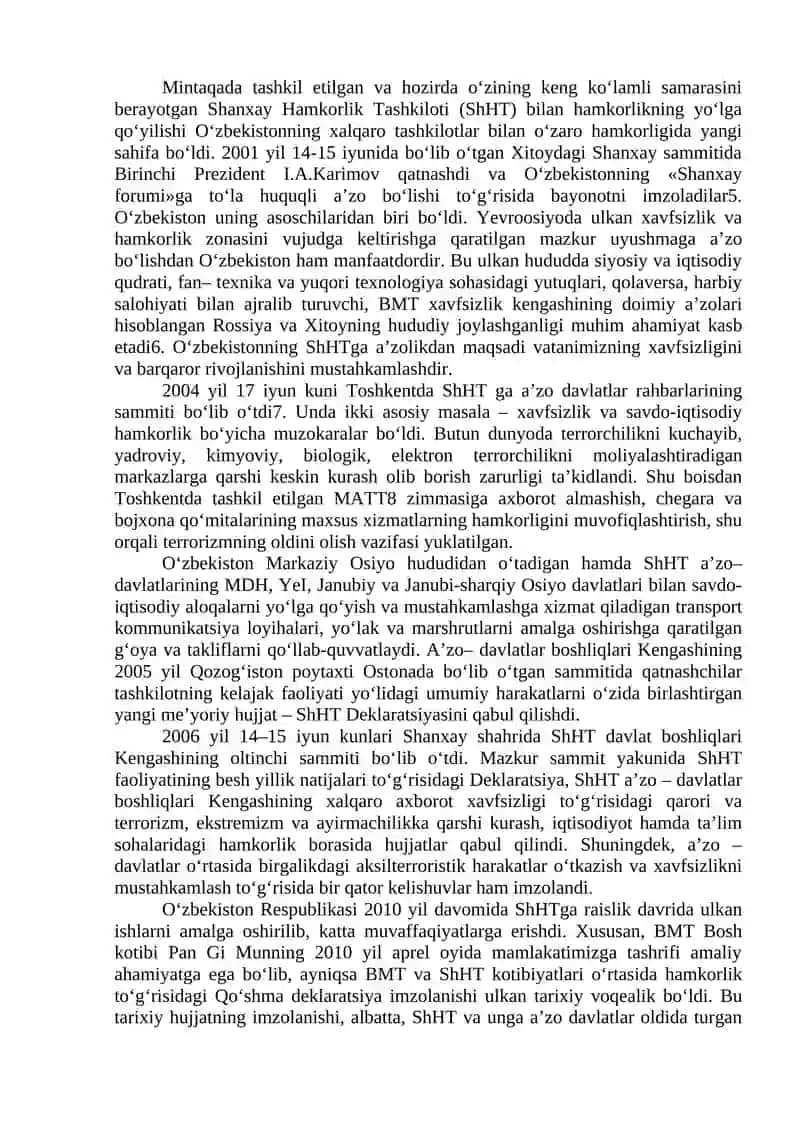 Shanxay hamkorlik tashkiloti 4