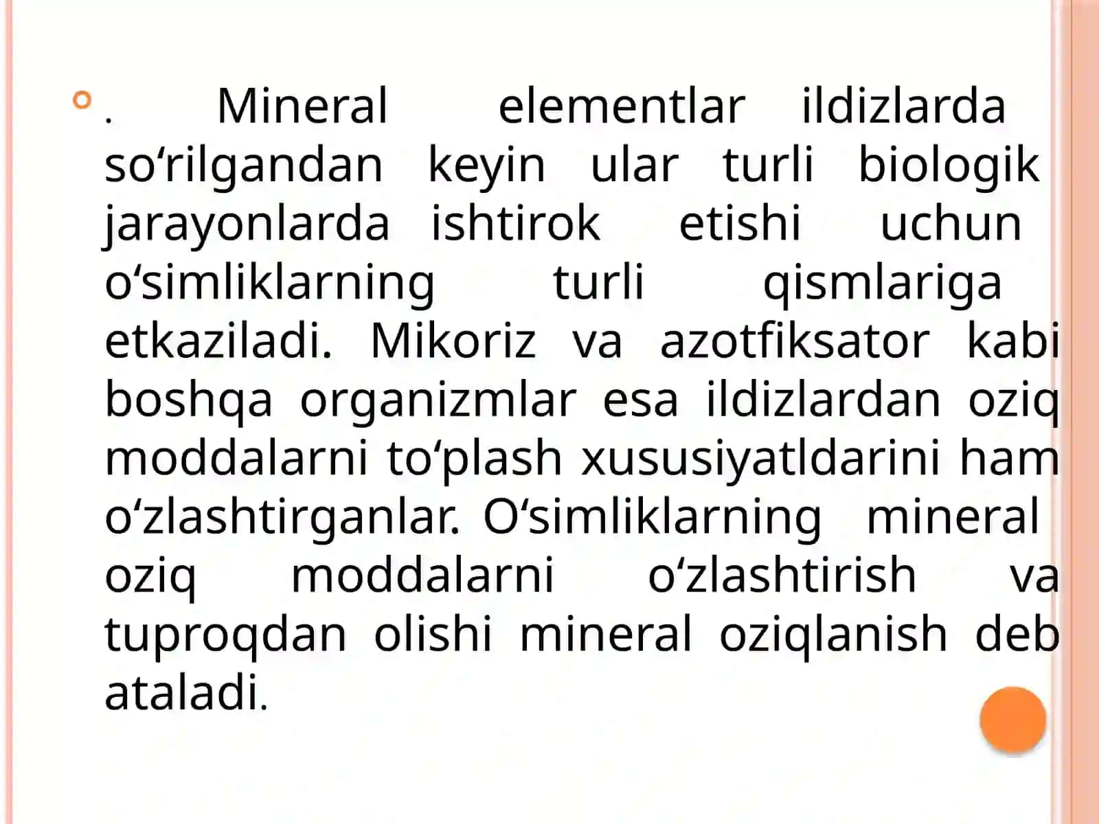 O‘SIMLIKLARNI TUPROQDAN OZIQLANISHI 4
