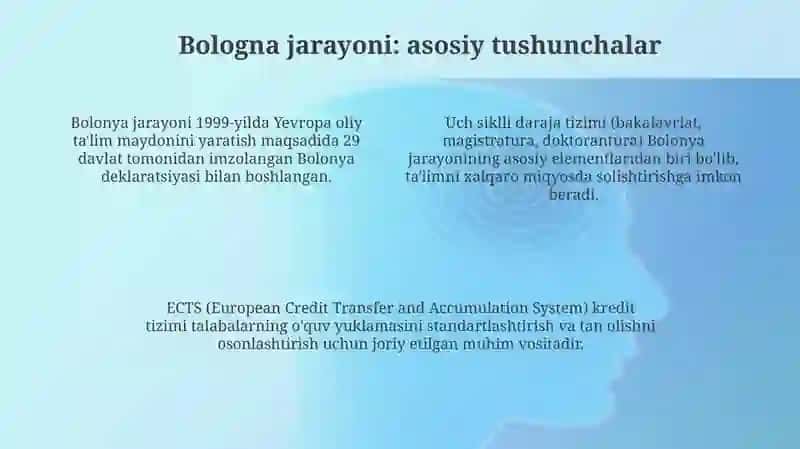 Oliy taʼlim va Bolonya jarayoni 4