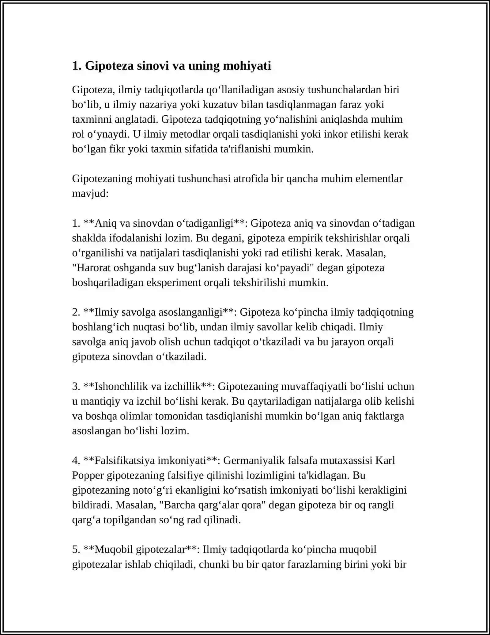 STATISTIK GIPOTEZALARGA DOIR MISOL VA MASALALAR YECHISH 4
