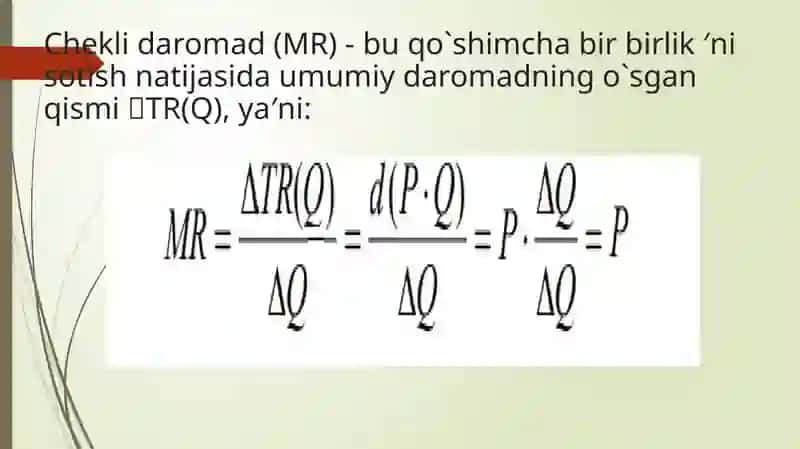 Qisqa muddatli oralig`da bozor 4
