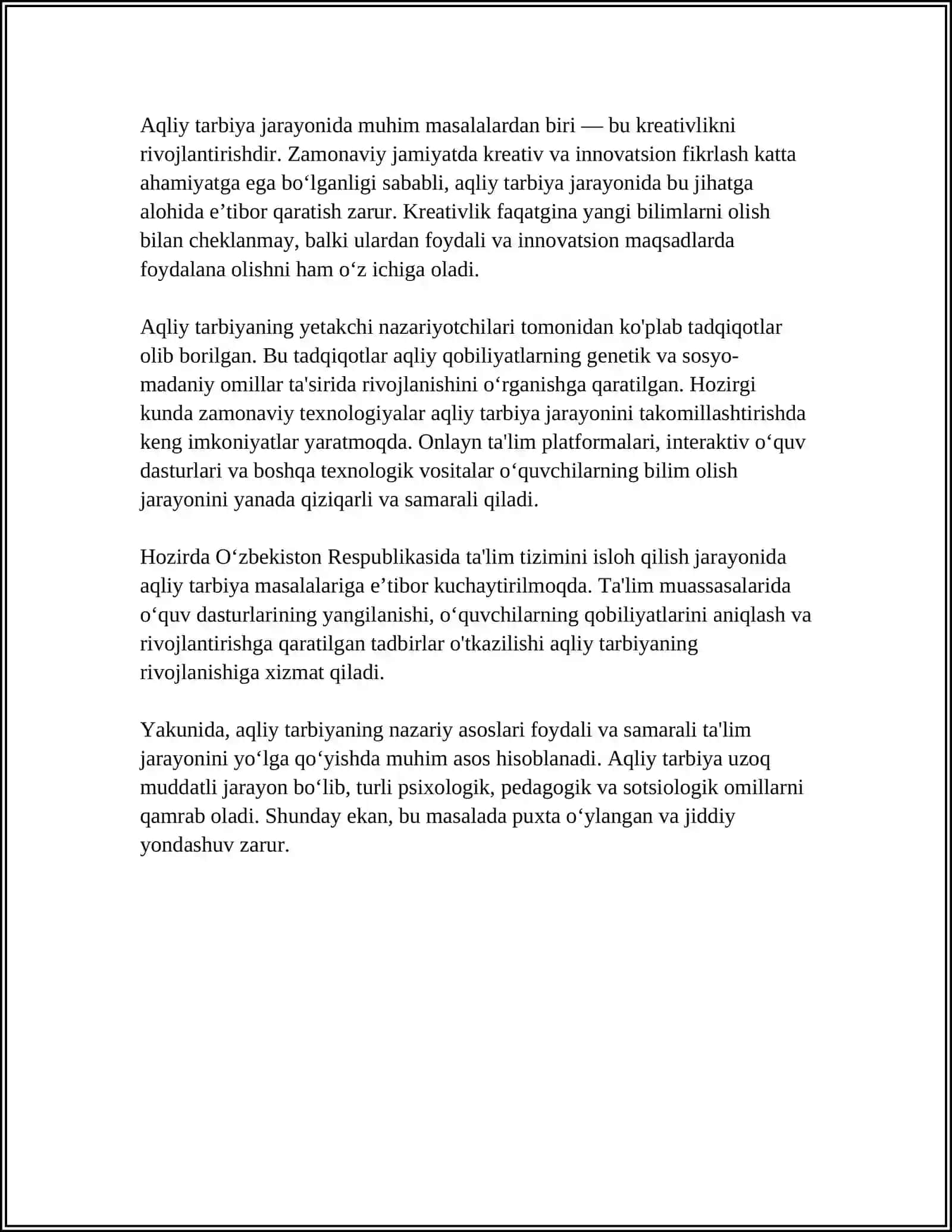 Aqliy tarbiyaning asoslari 4